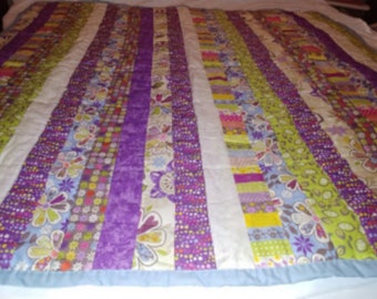 Jelly Roll Quilt, Jell Roll , Lap Quilt