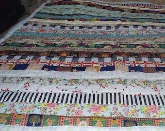 Jelly Roll Quilt, Throw Quilt, Lap Quilt