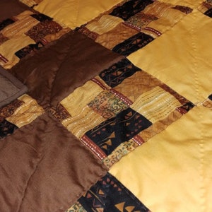 Brown Quilt, Contemporary  Throw