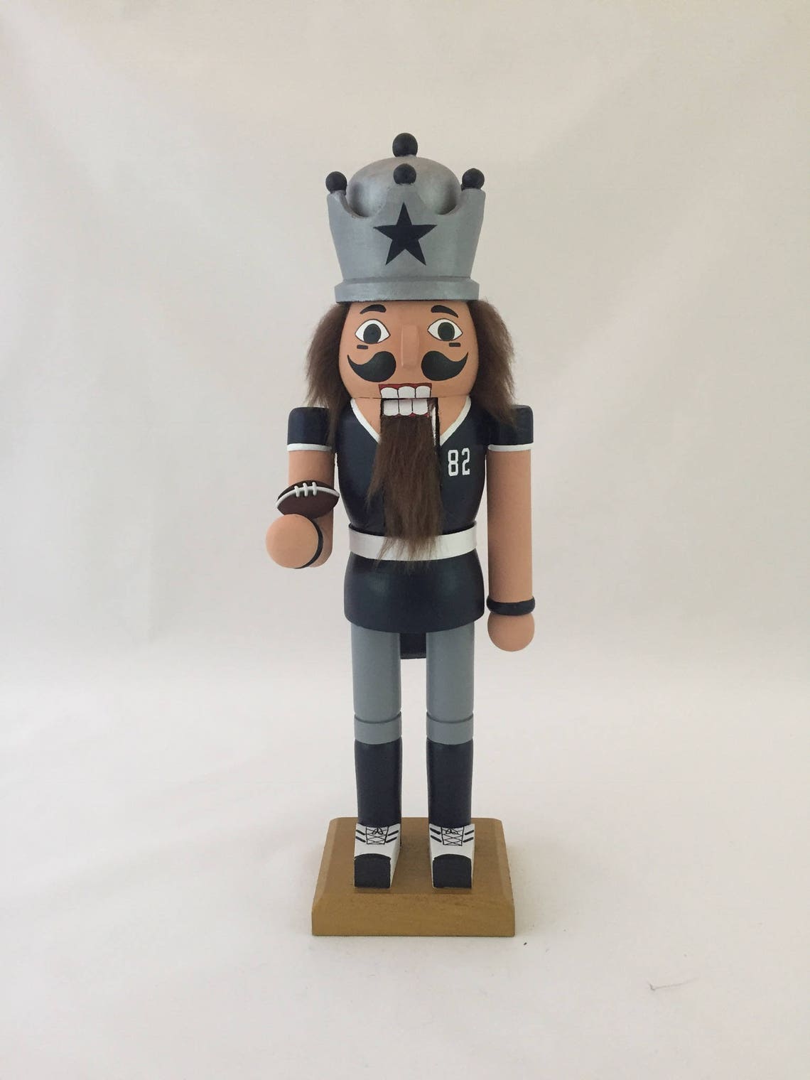 Football NutcrackerBlue & Silver Etsy