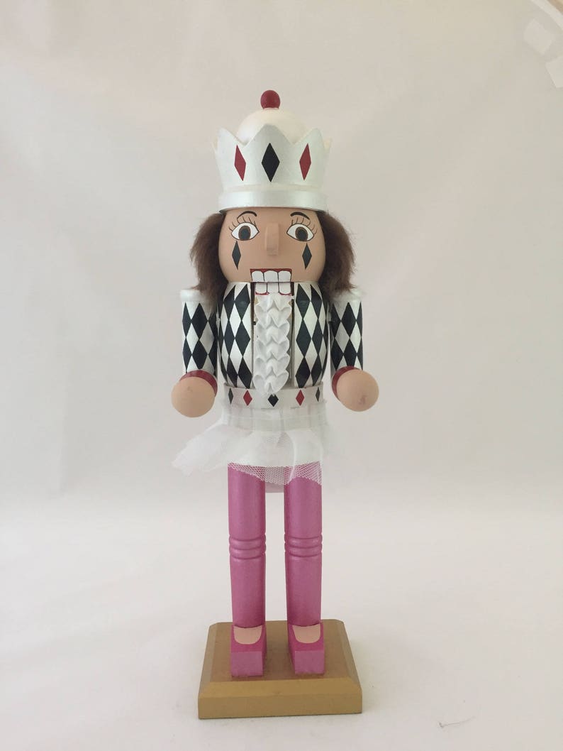 Harlequin Dancer Nutcracker Black/White/Red Etsy