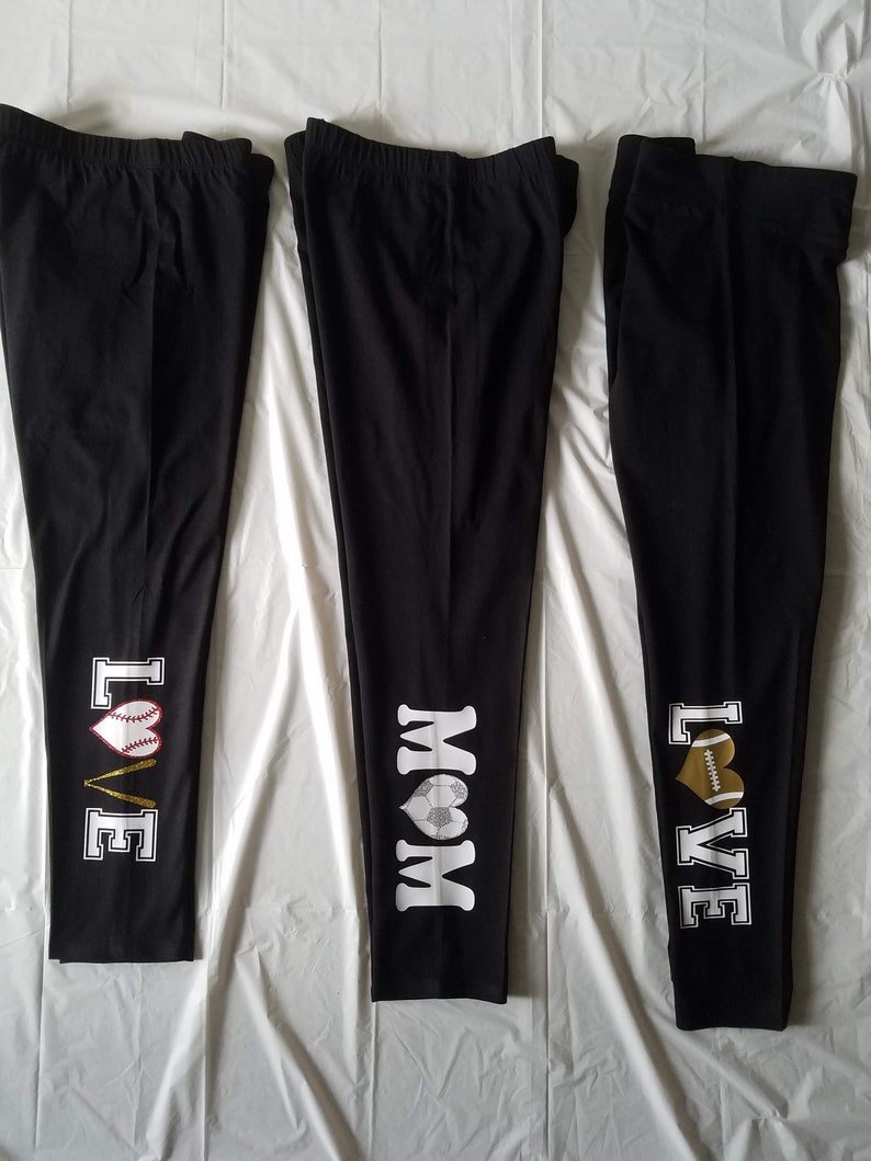 Sport Leggings Football LOVE Leggings Football Mom Leggings Football Leggings