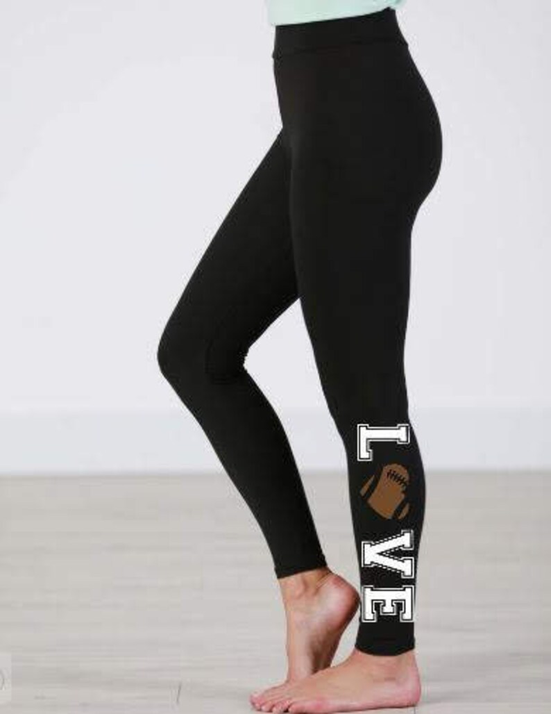 Sport Leggings Football LOVE Leggings Football Mom Leggings Football Leggings