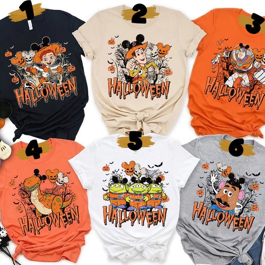 Toy Story Characters Halloween Family Matching T-Shirt