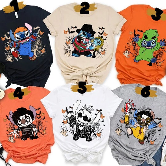 Stitch Horror Halloween Family Matching T-Shirt