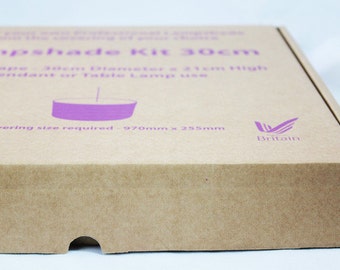 Lampshade, Lampshade Kit - 20cm, 30cm, 40cm drum for pendant or table lamp.