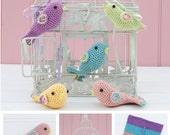 Amigurumi Birds & Keepsake Pouch  DMC Crochet kit with 3 25g DMC colours