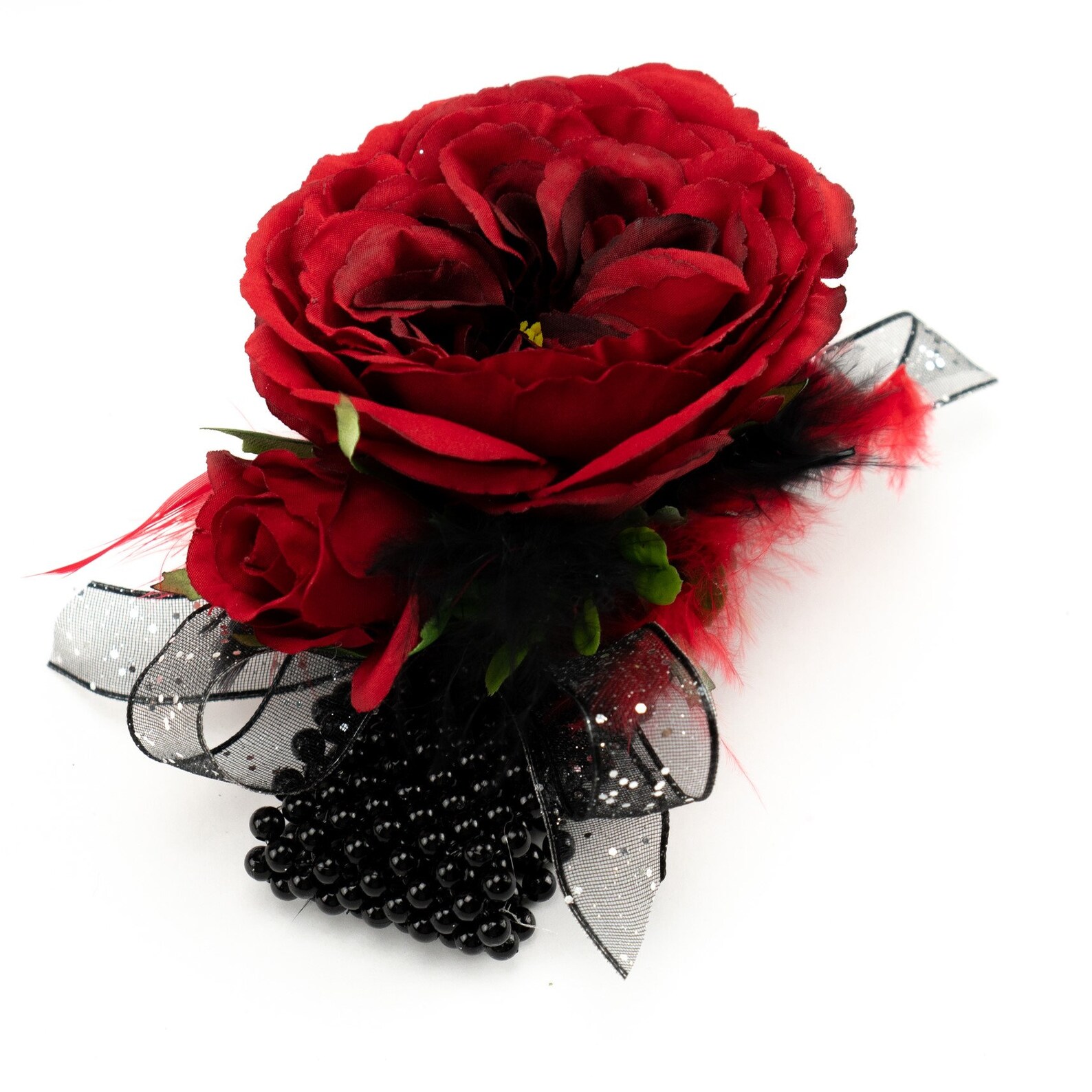 Black and Red Prom Corsage Homecoming Corsage Rose Wrist - Etsy
