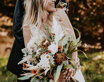Boho Bridal Bouquet Adventure Elopement Flowers Wedding Dried Flower Bouquet Destination Wedding Bouquet