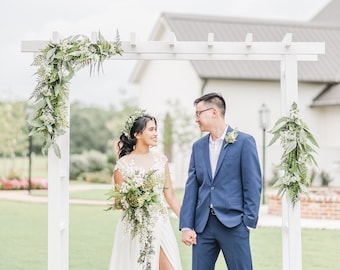 Arch Flower Garland Set, Wedding Backdrop Flower Swags, Chuppah Wedding Decor, Ceremony Floral Arch Package