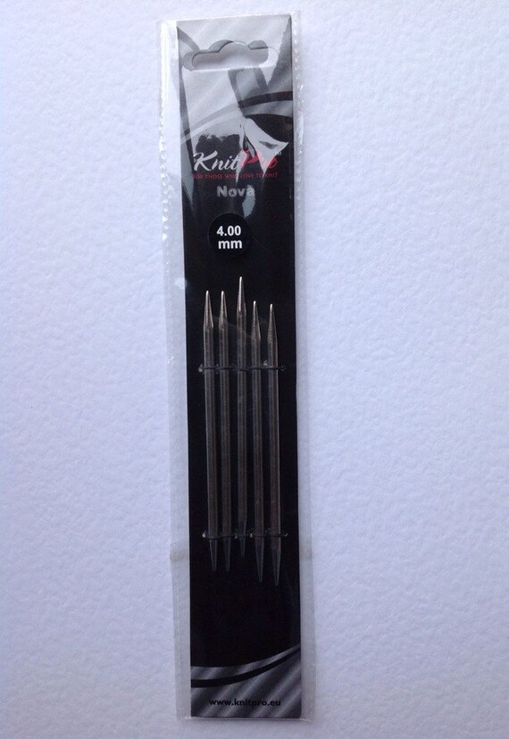 KnitPro Nova Metal 10cm DPN Double Pointed Sock Knitting Needle Set