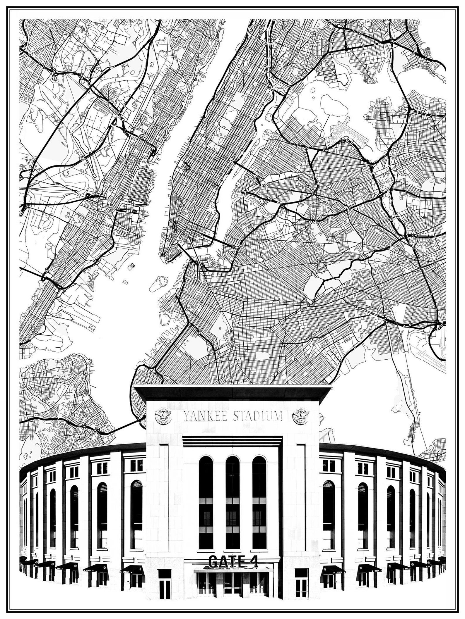 NO LOGO New York Yankees Yankee Stadium MLB Baseball | Etsy