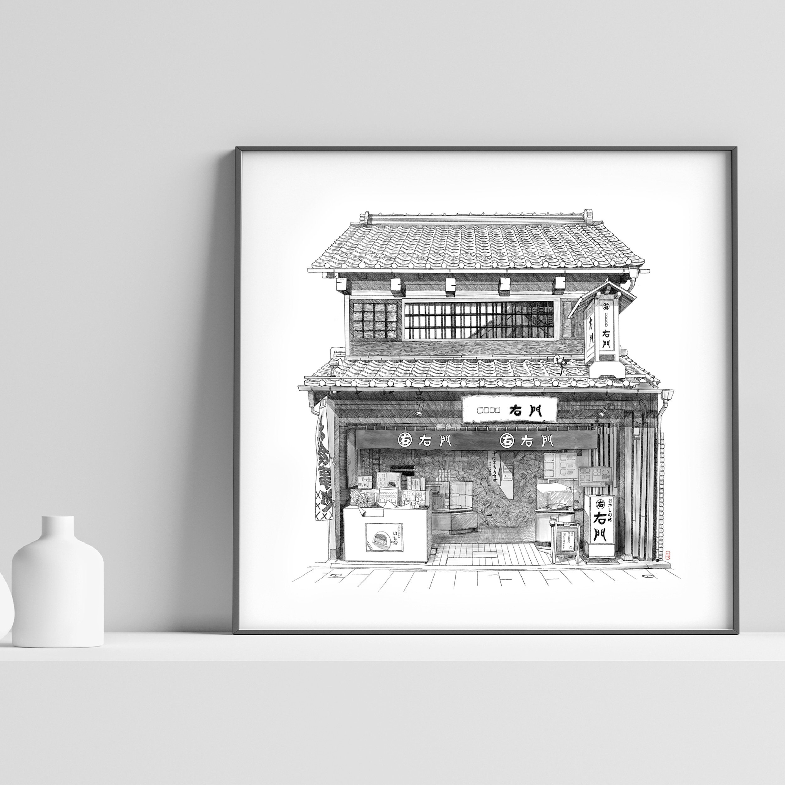 Japan temples, Japanese pagoda buildings Kamakura - Stock Illustration  [66717671] - PIXTA