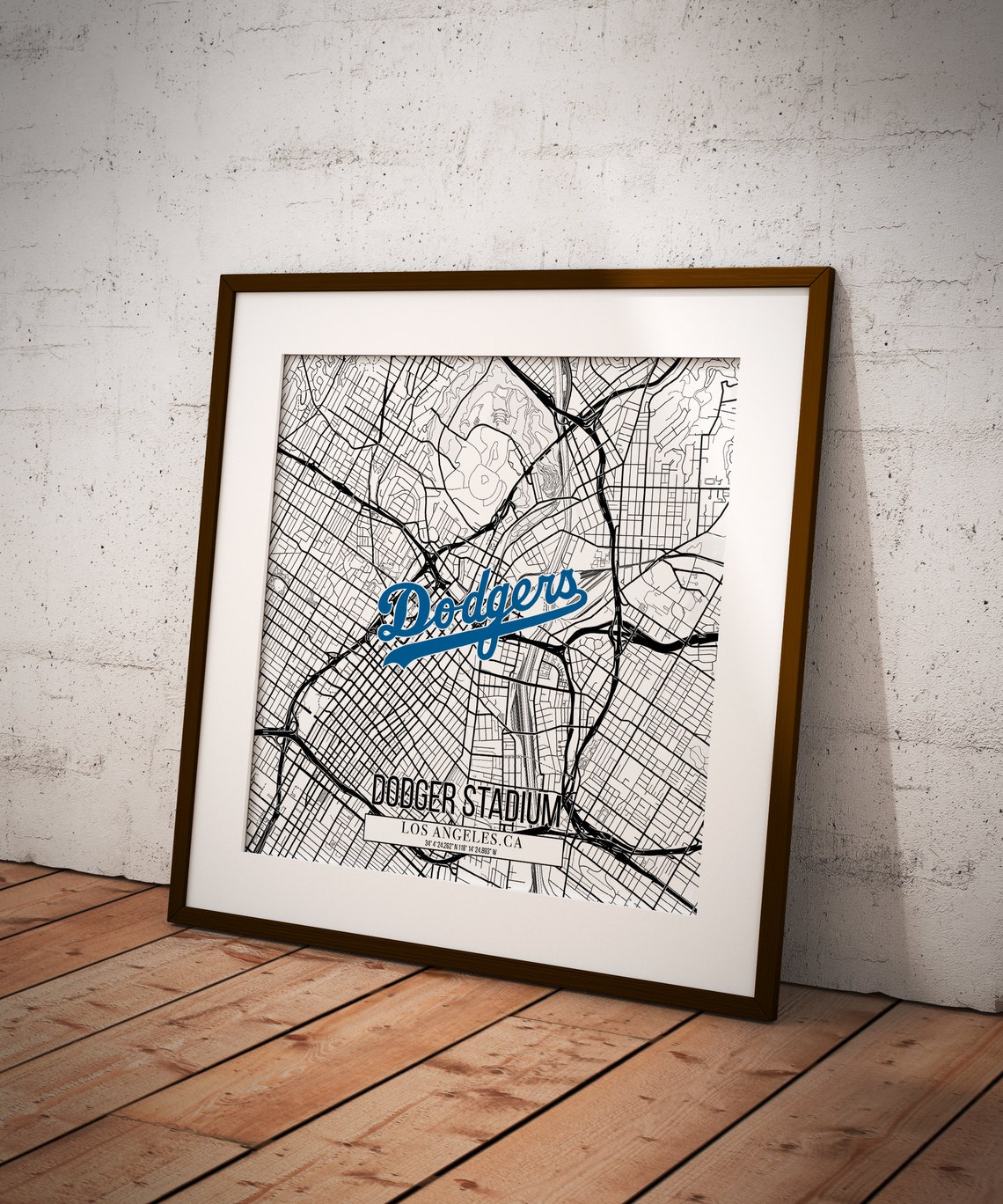 Los Angeles Dodgers II the Dodgers Dodger Stadium Map Etsy