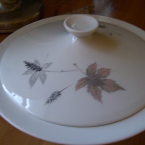 Royal Doulton England Translucent China Tumbling Leaves Covered Tureen/ Serving Bowl