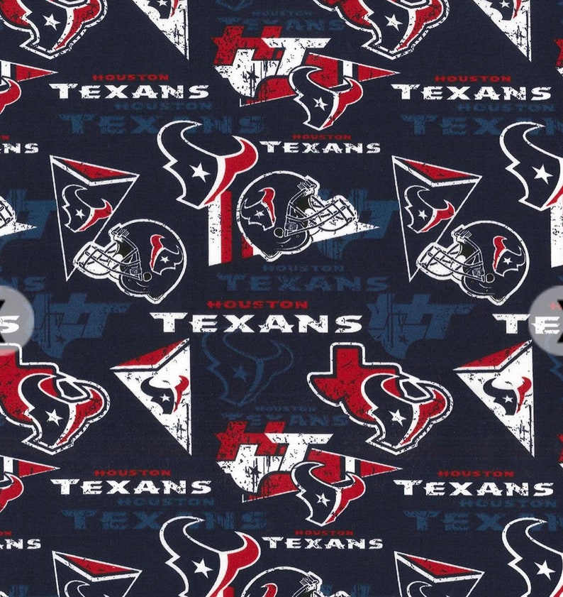 NFL Houston TEXANS 100 Cotton Retro Fabric 1/4 Yard by 44 Etsy