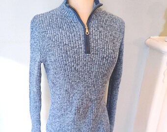 Blue Cotton Sweater Long Sleeves Size Small/Medium