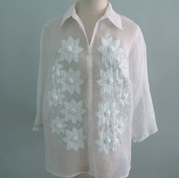 mint green blouse plus size