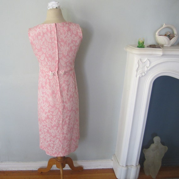 Pink and White 1960s Maggi Stover wiggle X small - image 4