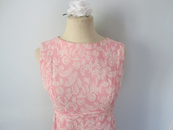 Pink and White 1960s Maggi Stover wiggle X small - image 2