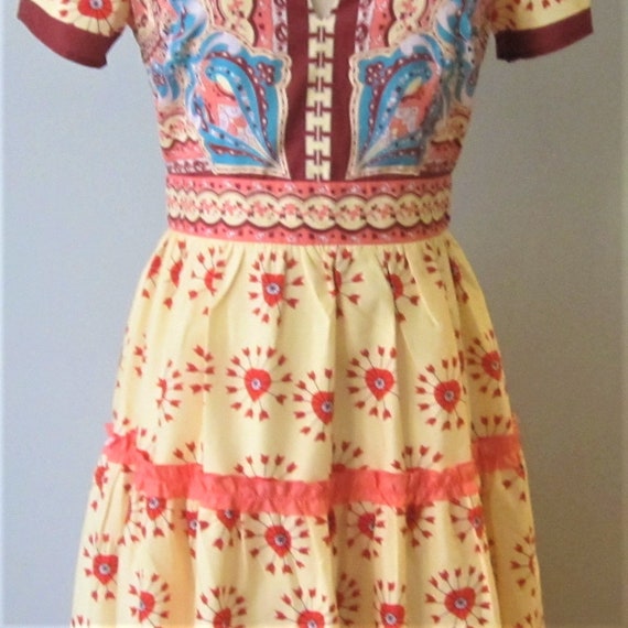 1960's style Bo Ho fit and flare dress Size M - image 4