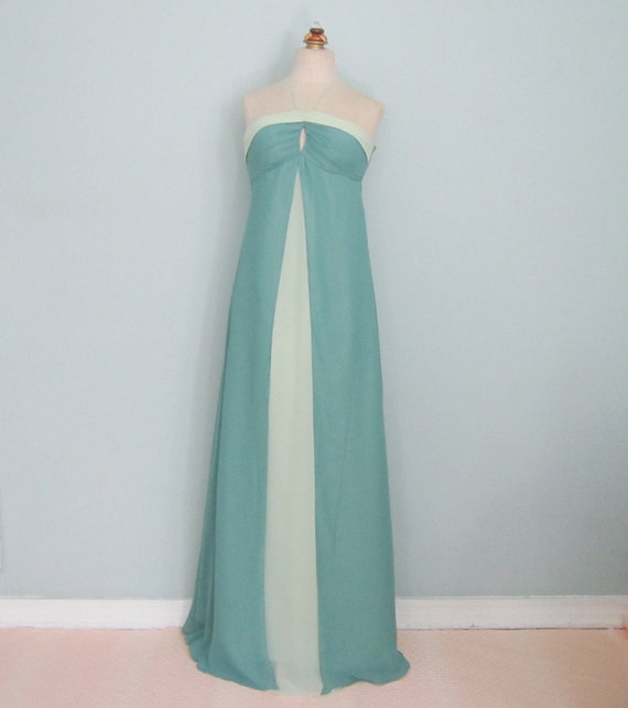 Green Evening Gown, Green Prom Dress, XS Evening … - image 1