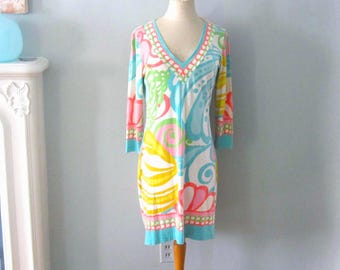 Vintage Barbara Gerwit Mod Dress: 1980s Jersey Knit, Size M