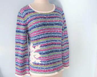 Cotton Pull Over Sweater by J. Jill Size Medium