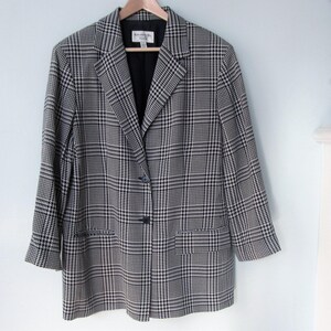 Plus Size Plaid Blazer by Emanuel Ungaro .