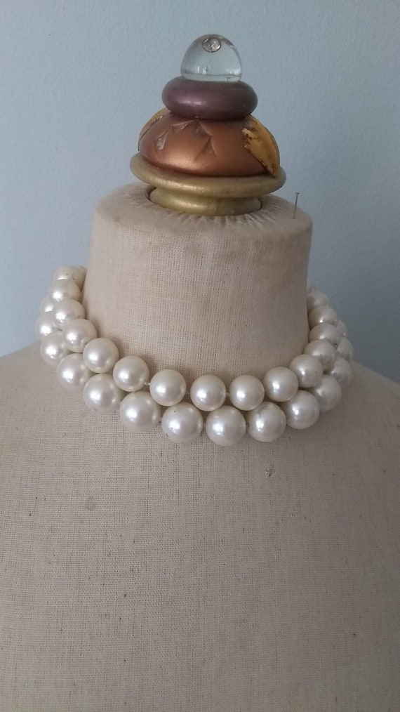 1950's Faux Pearl Necklace by Carol Lee
