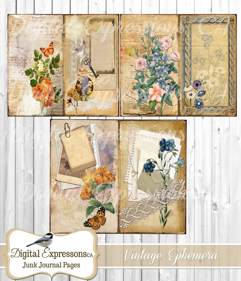 Vintage Grunge Junk Journal Kit Vintage Journal Papers - Etsy