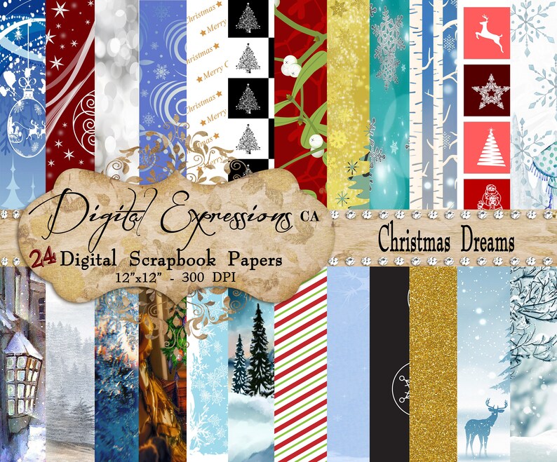 Scrapbook Kit Digital CHRISTMAS Scrapbooking Kit Christmas Etsy
