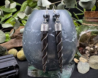 Black Bone Spire Earrings