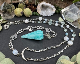 Amazonite Pendulum Talisman Necklace