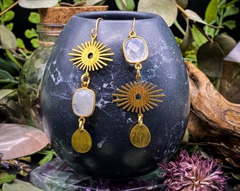 Celestial Moonstone Earrings