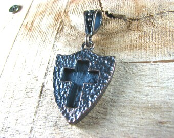 New ! Intro. price on Solid Bronze Shield w/ Cross.