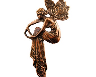 Bronze Fairy Pendant (Solid Bronze)