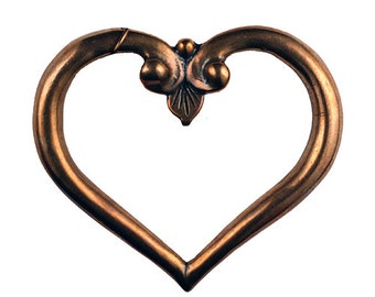 Bronze Hollowed Heart Pendant (Solid Bronze)