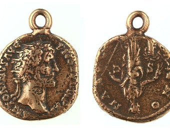 Roman ancient bronze coin with  female deity on it.  ( see note below)