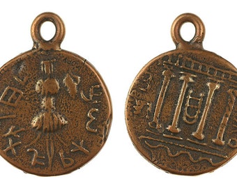 Shekel of Bar Kokhba Reproduction Coin (Solid Bronze)