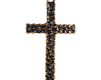 Bronze Textured Cross (Solid Bronze)