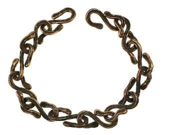 Custom made solid bronze bracelet made by Michael Andrew of Old World Bronze Co.