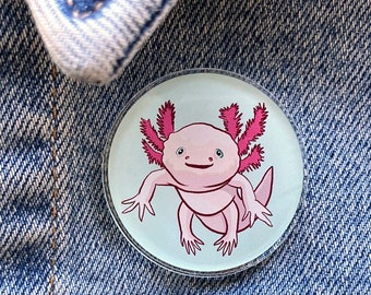 Axolotl Acrylic Pin | Axolotl pin | Gifts under 10