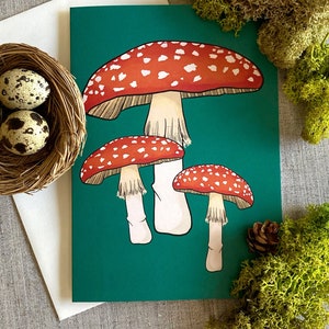 Champignons champignon vénéneux Cartes de vœux | Carte de correspondance Nature