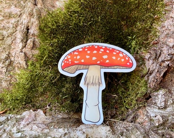 Toadstool Sticker | Vinyl Sticker | Mushroom Sticker | Fly Agaric Sticker