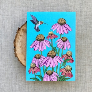 Carte de voeux vierge de colibri de Zazzle.be Liste d'envies Vous avez des idées ? Plantes indigènes | Carte de correspondance de jardin
