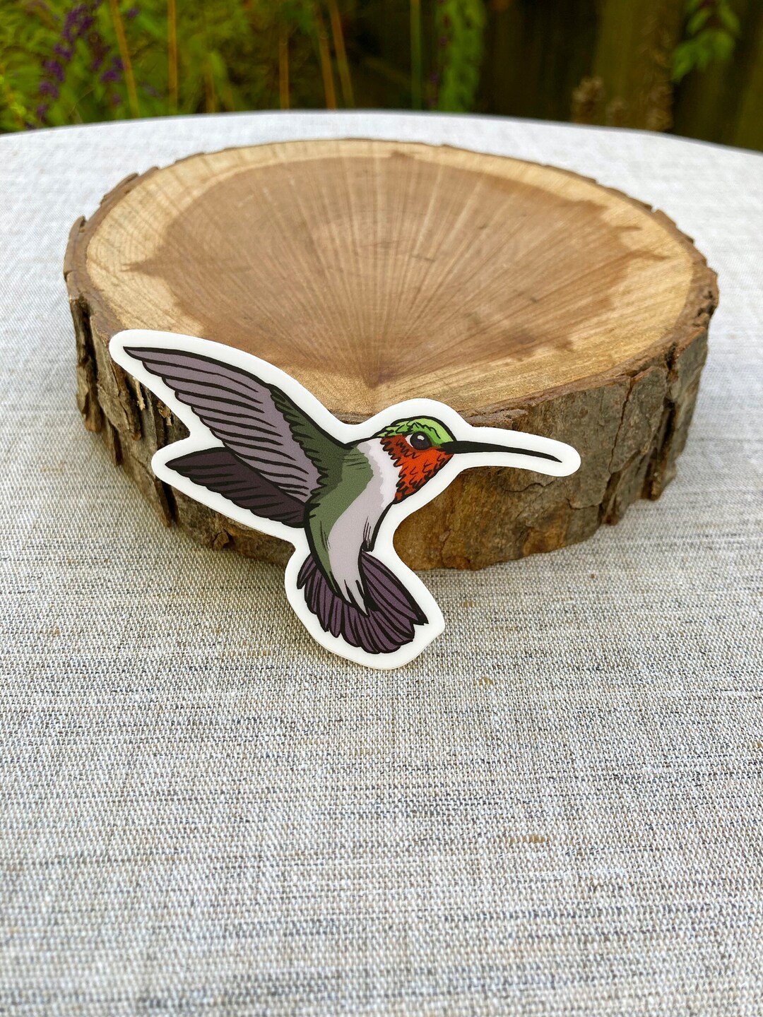Hummingbird Sticker | Vinyl Sticker | Ruby-throated Hummingbird | Bird ...