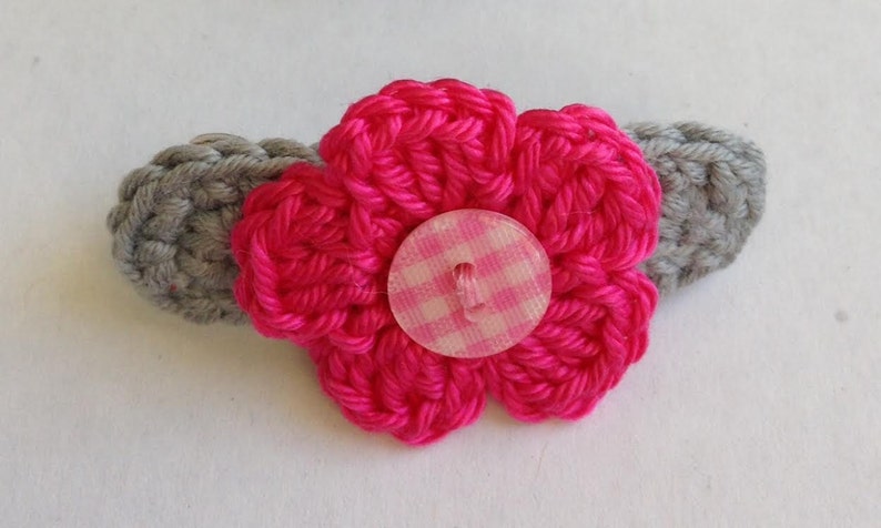 Flower Crochet Hair Clip Barrette and Clip Hair Accessory - Etsy