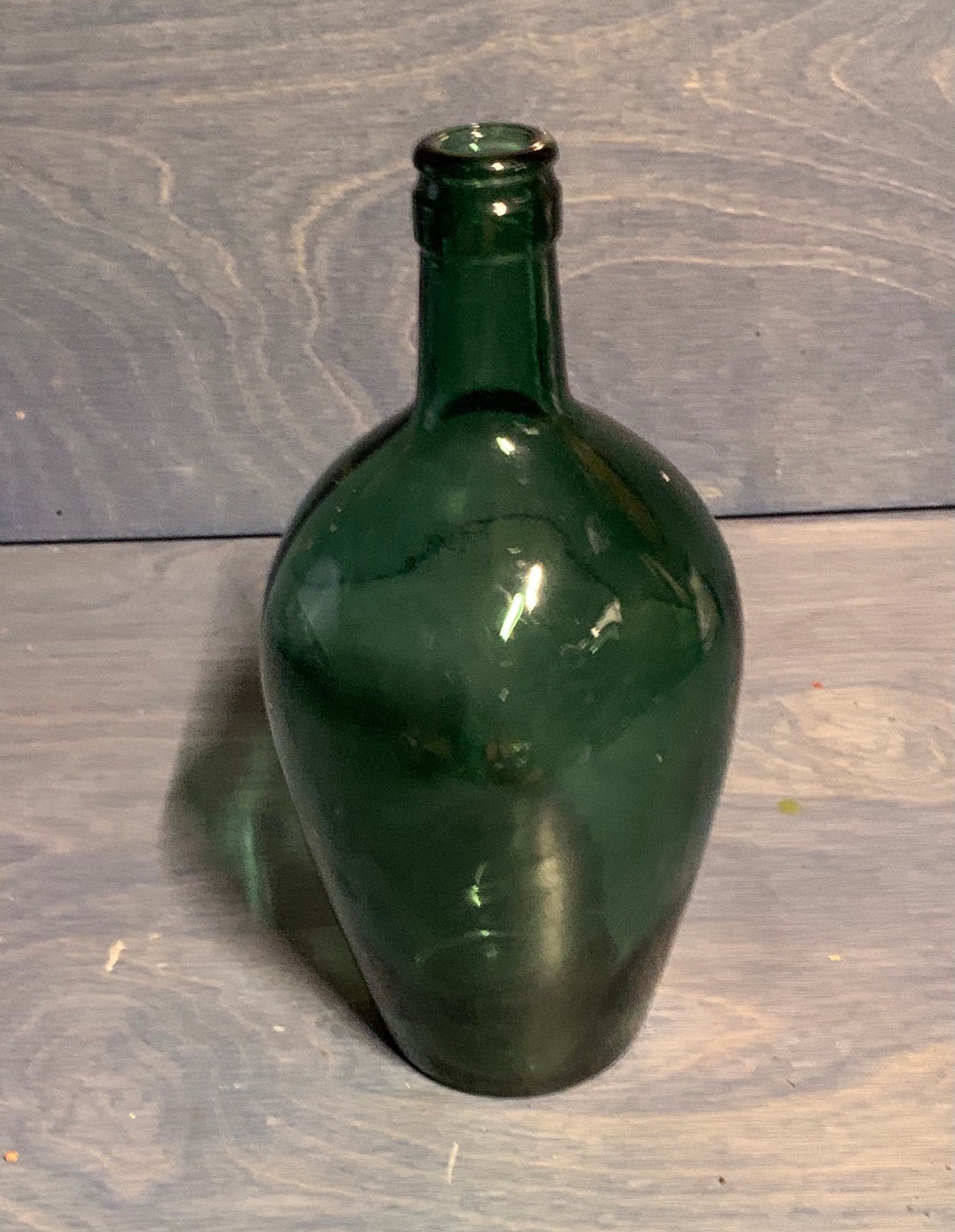 Vase Hunter Greenglass About 8x4 Inches Tall...2 in Bottom Etsy