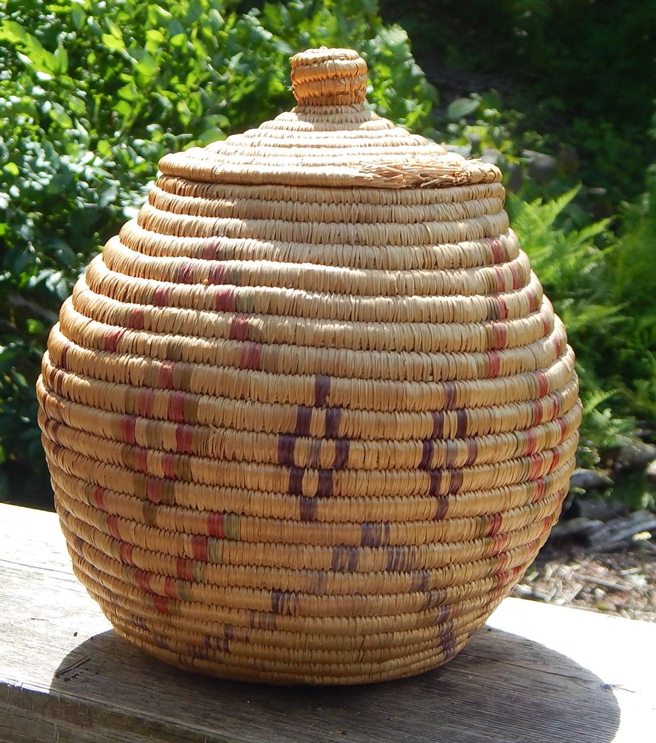 INUIT Eskimo Tu'pik BASKET coloured triangular design with Etsy